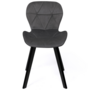 Voir la diapositive 5 : ID MARKET Lot de 4 chaises ROBINE en velours mix color bleu, gris foncé, gris clair et jaune