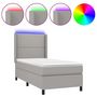 Voir la diapositive 2 : VIDAXL Sommier a lattes de lit matelas LED Gris clair 80x200cm Tissu