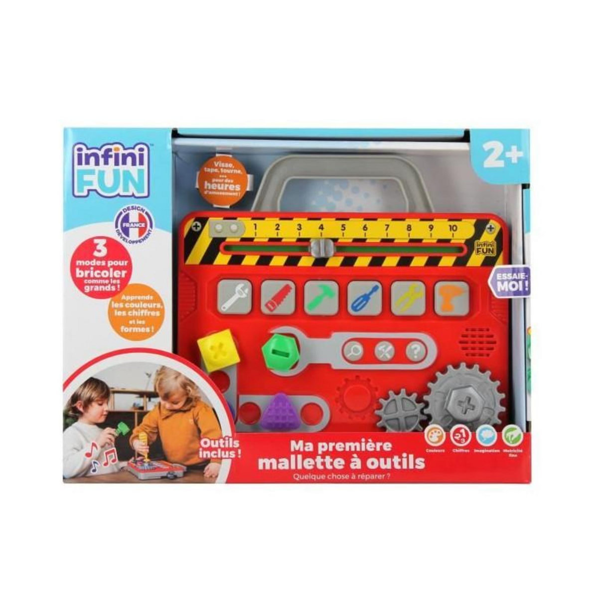 GENERIQUE Mallette a Outils - KD - Ma Premiere Mallette a Outils - 6 activités et 3 modes de jeux pour s'amuser en sécurité