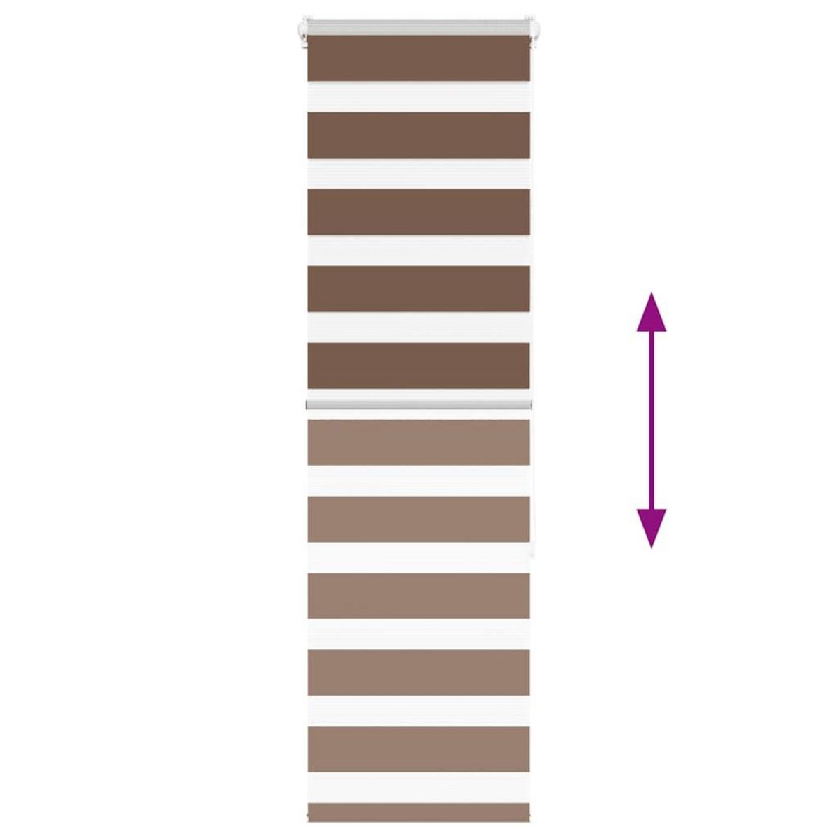 VIDAXL Store zebre marron 45x150 cm largeur du tissu 40,9 cm polyester