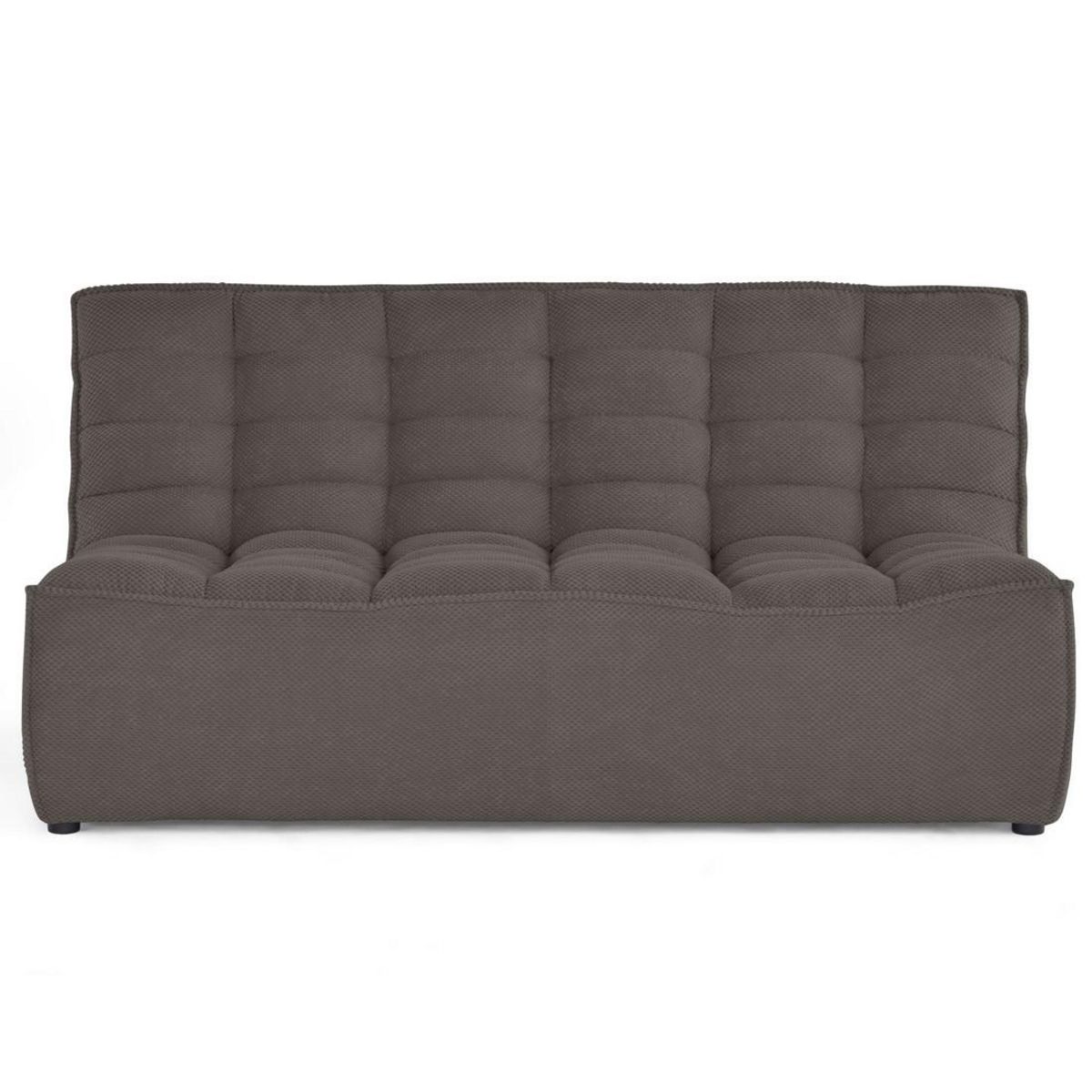 LISA DESIGN Ellie - canapé 2 places sans accoudoir en velours texturé