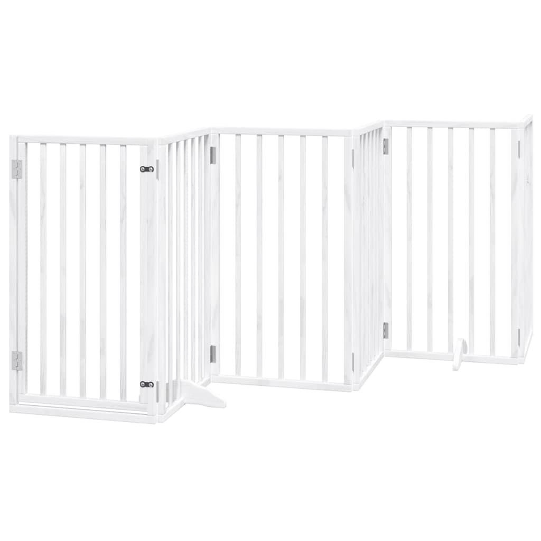 Voir la diapositive 4 : VIDAXL Barriere pour chien porte pliable 15 panneaux bois de peuplier