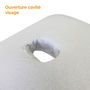 Voir la diapositive 3 : VIVEZEN Set de drap + drap-housse complet pour table de massage - Flanelle - Blanc