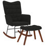 Voir la diapositive 2 : VIDAXL Chaise a bascule avec repose-pied noir velours