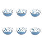 Voir la diapositive 1 : SECRET DE GOURMET Lot de 6 Coupelles en Porcelaine  Umami Fleur  11cm Bleu