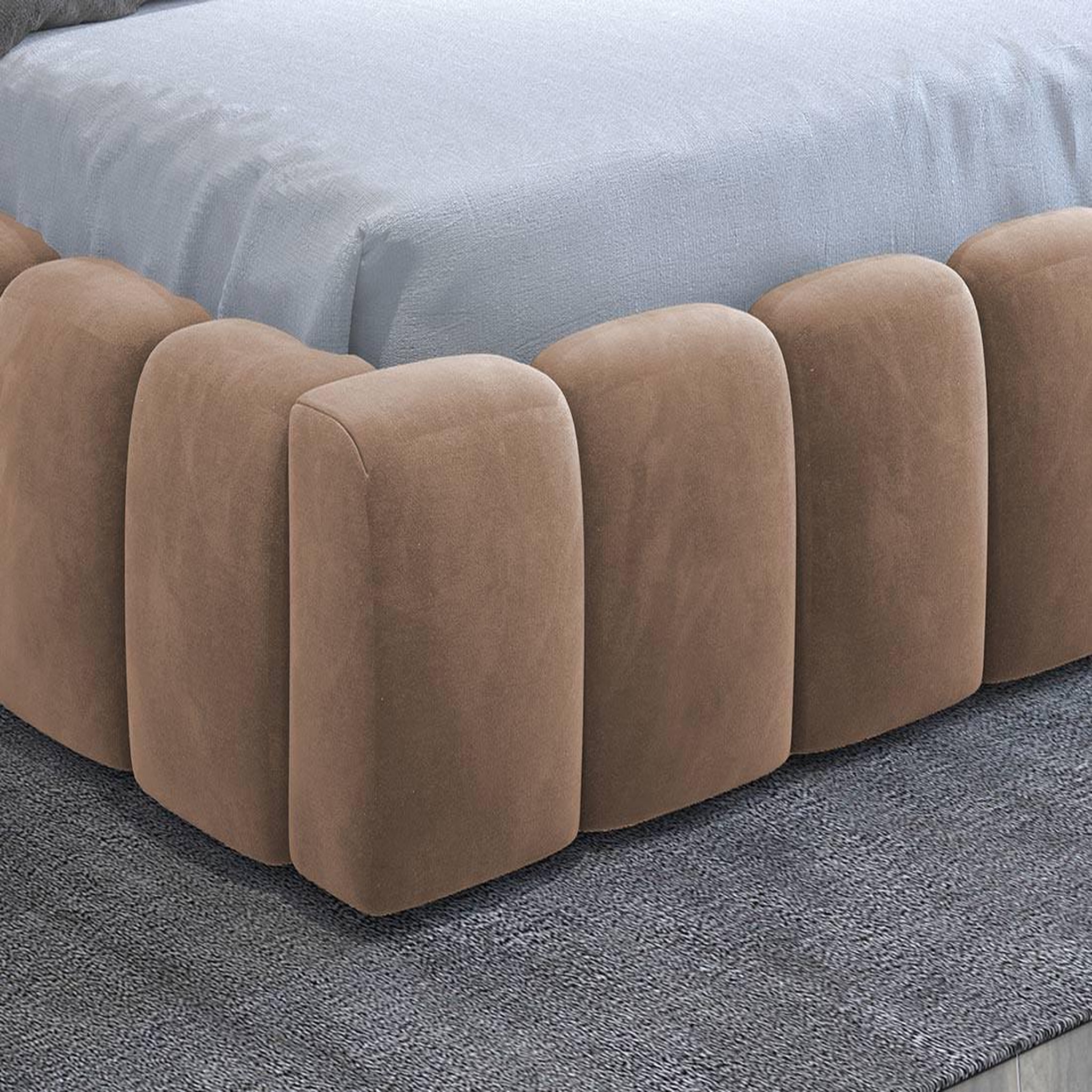 Voir la diapositive 4 : BEST MOBILIER Cleo - lit coffre avec led - 180x200 cm - sommier inclus - en velours