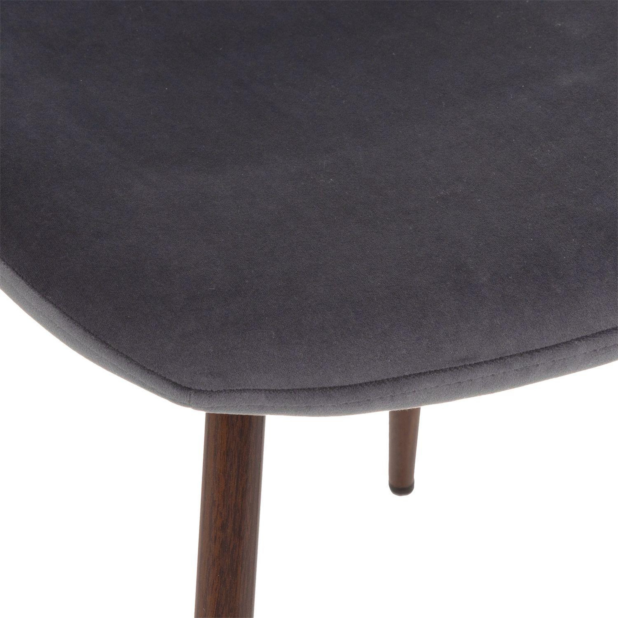 Voir la diapositive 4 : TOILINUX Lot de 4 Chaises confortables en polyester effet velours et pieds en fer
