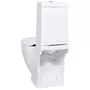 VIDAXL Toilette en ceramique Ronde Ecoulement d'eau au fond Blanc
