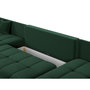 Voir la diapositive 3 : BEST MOBILIER Petra - canapé panoramique en u - 7 places - convertible - avec coffre - en velours