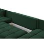 Voir la diapositive 3 : BEST MOBILIER Petra - canapé panoramique en u - 7 places - convertible - avec coffre - en velours