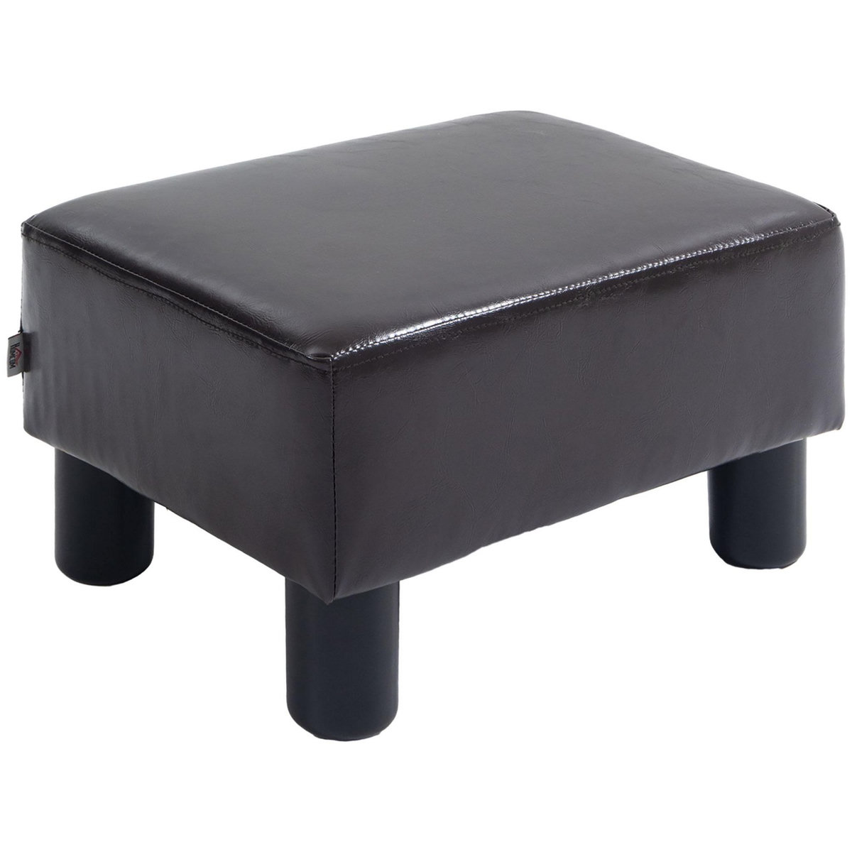 HOMCOM Pouf repose-pied charge max. 100 Kg dim. 40L x 30l x 24H cm synthétique chocolat