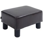 HOMCOM Pouf repose-pied charge max. 100 Kg dim. 40L x 30l x 24H cm synthétique chocolat