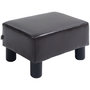 Voir la diapositive 1 : HOMCOM Pouf repose-pied charge max. 100 Kg dim. 40L x 30l x 24H cm synthétique chocolat