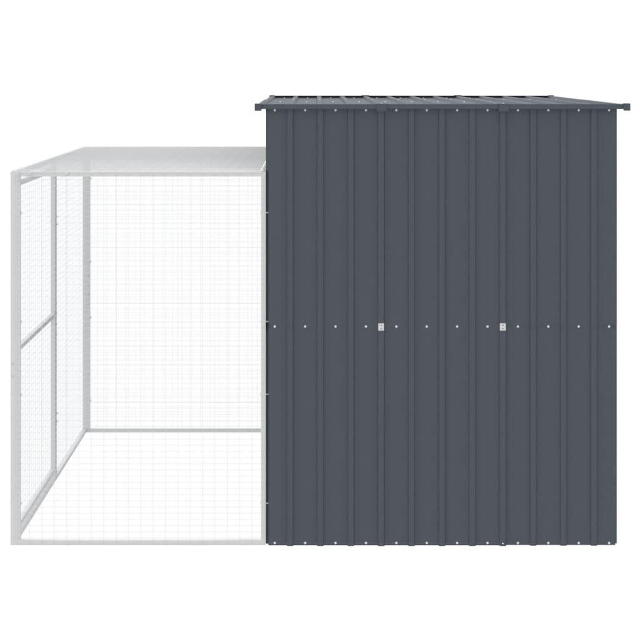 Voir la diapositive 5 : VIDAXL Niche pour chien avec cour anthracite 214x253x181 cm