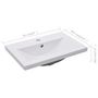 Voir la diapositive 6 : VIDAXL Lavabo encastre 61 x 39,5 x 18,5 cm Ceramique Blanc