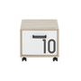 Voir la diapositive 2 : Chevet enfant 1 tiroir sur roulettes L40xH35xP35cm ALLAN