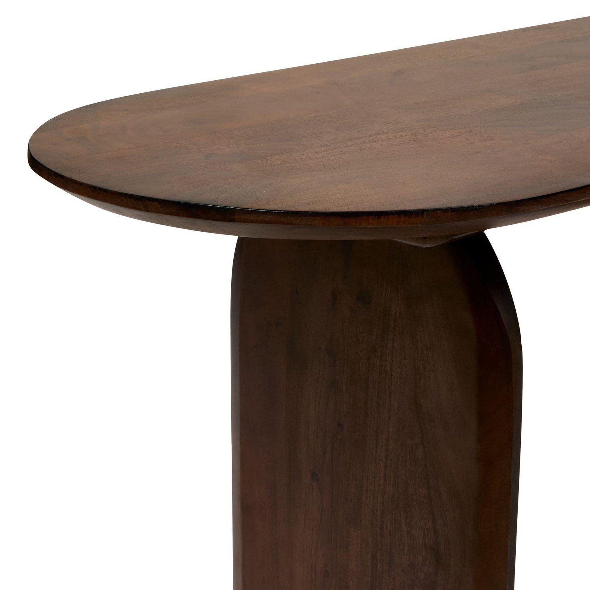 Voir la diapositive 4 : ATMOSPHERA Console ovale en acacia isana - marron
