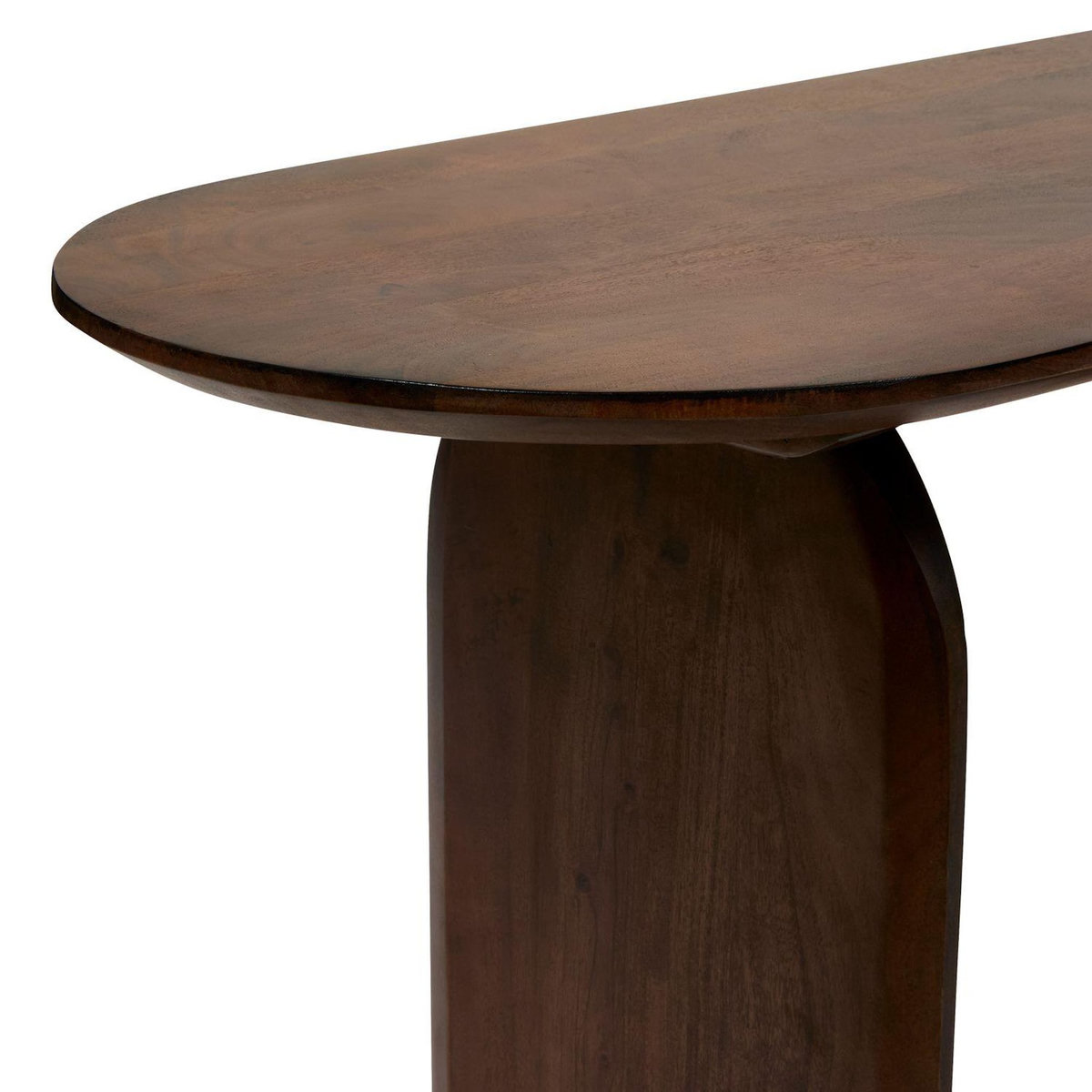 ATMOSPHERA Console ovale en acacia ISANA - Marron