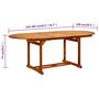 Voir la diapositive 6 : VIDAXL Table de jardin 200x100x75 cm Bois d'acacia massif