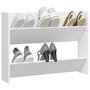 Voir la diapositive 3 : VIDAXL Armoire a chaussures murale Blanc 80x18x60 cm Agglomere