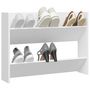 Voir la diapositive 3 : VIDAXL Armoire a chaussures murale Blanc 80x18x60 cm Agglomere