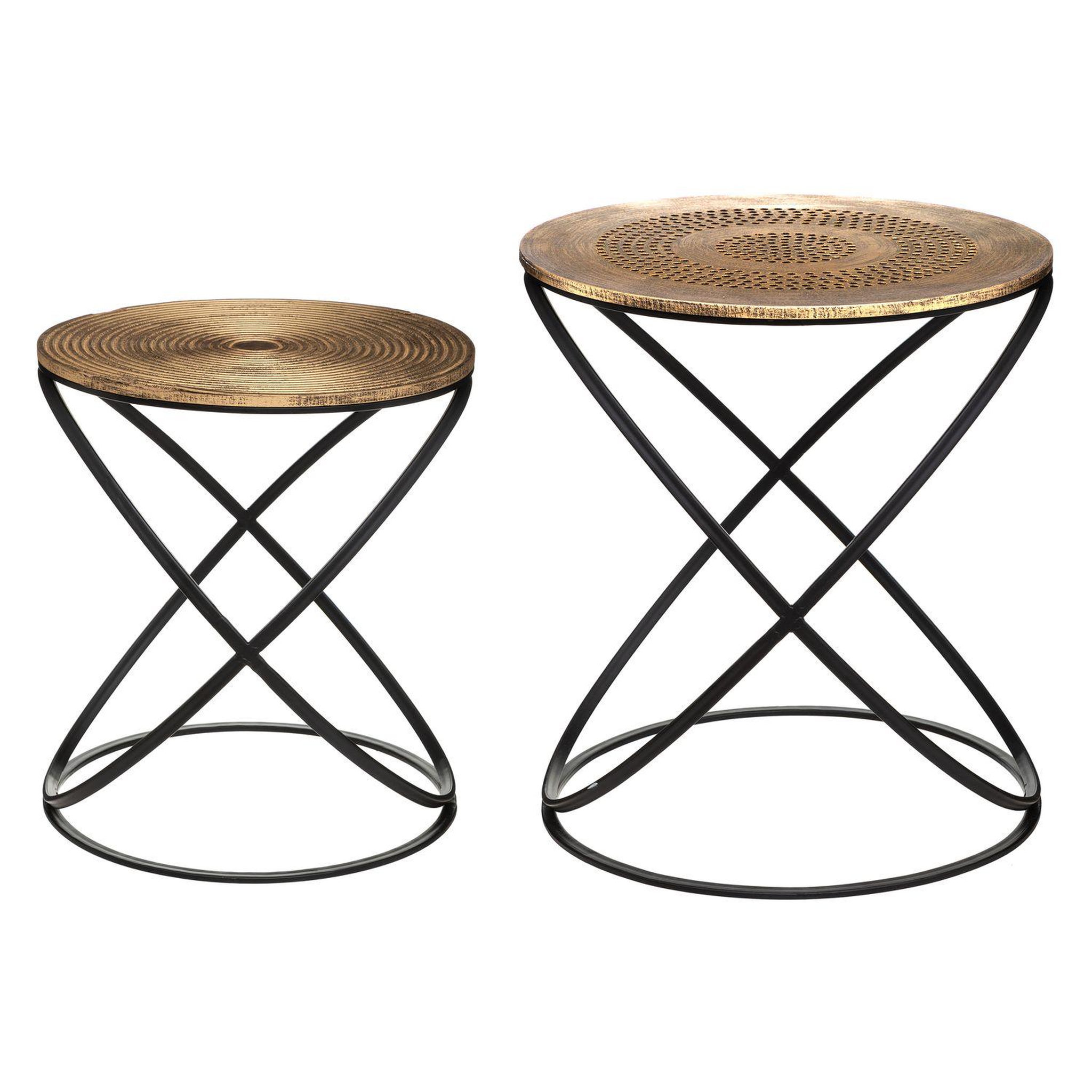 ATMOSPHERA 2 Tables d'appoint design Etnik - Couleur cuivré
