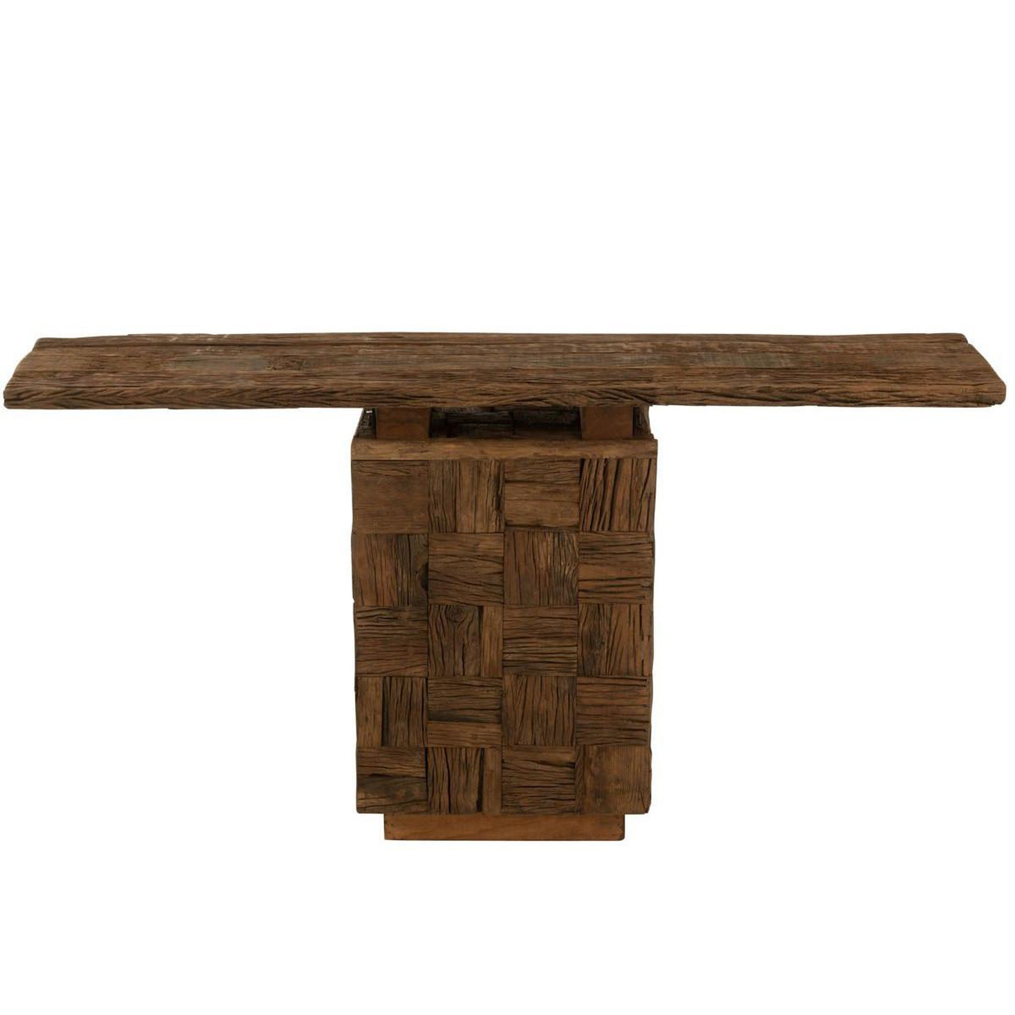 Voir la diapositive 2 : J-LINE Console en bois  woody  150cm marron
