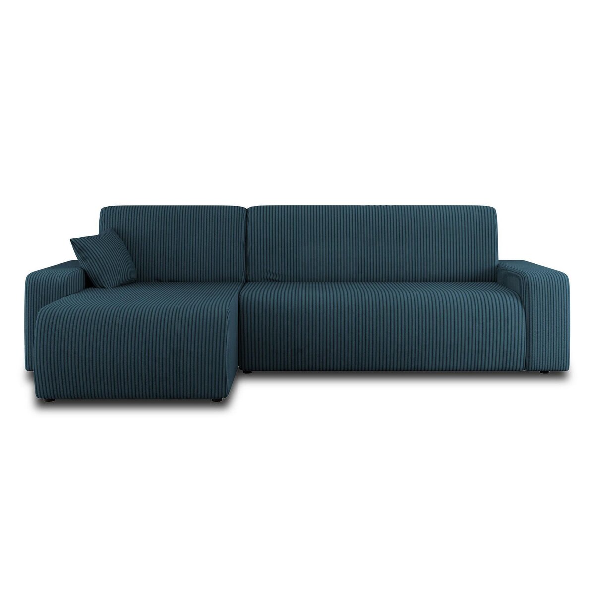 BEST MOBILIER Artemisa - canapé d'angle réversible 4 places - convertible avec coffre - en velours côtelé