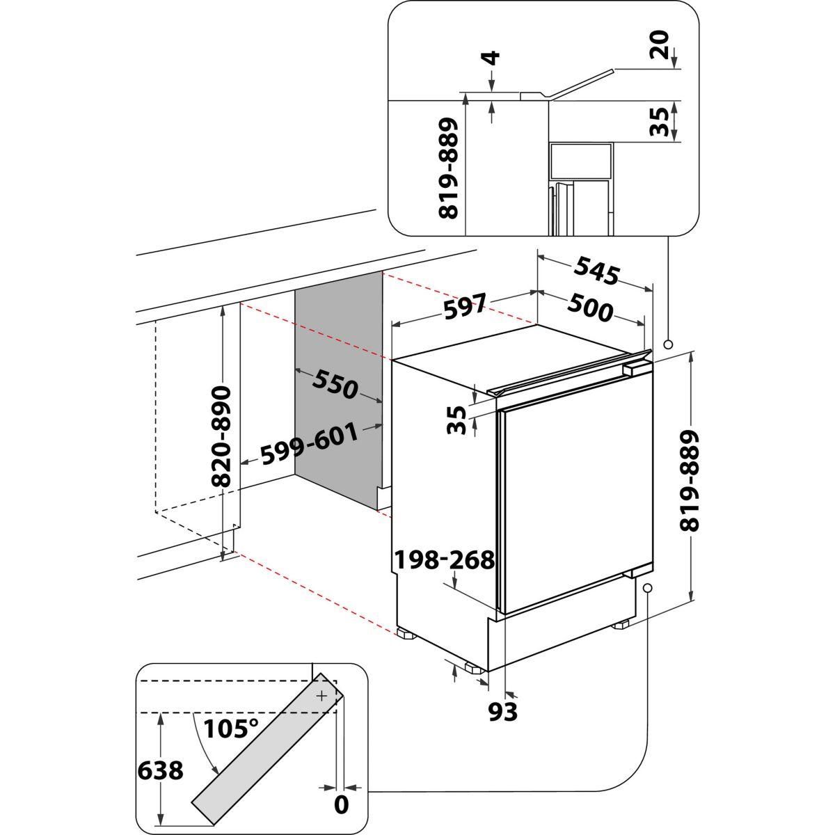 HOTPOINT Réfrigérateur top encastrable HABUL011
