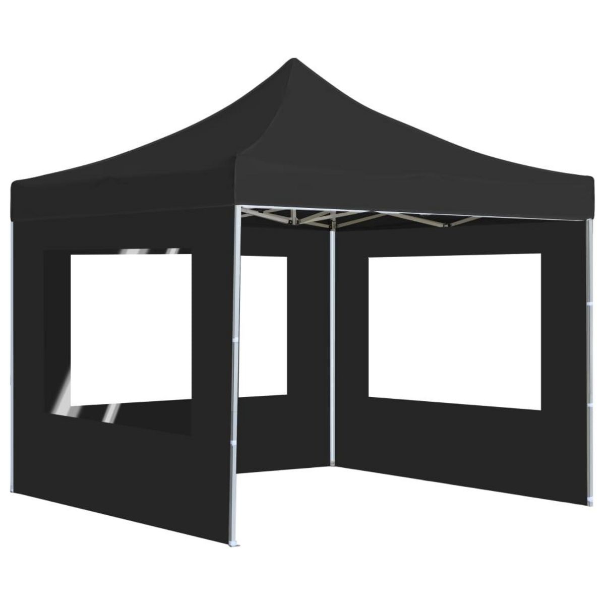 VIDAXL Tente de reception pliable et parois Aluminium 2x2 m Anthracite