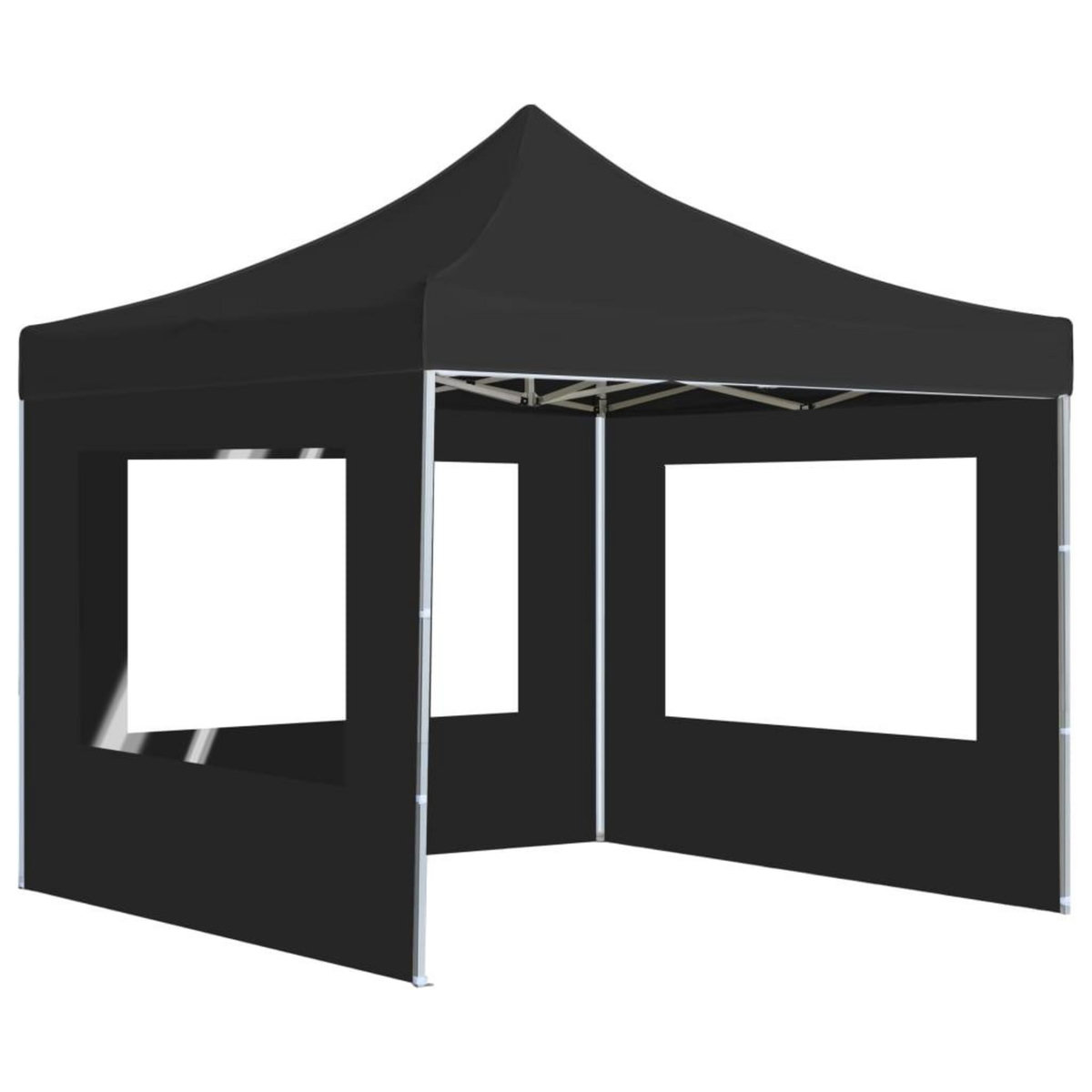 VIDAXL Tente de reception pliable et parois Aluminium 2x2 m Anthracite