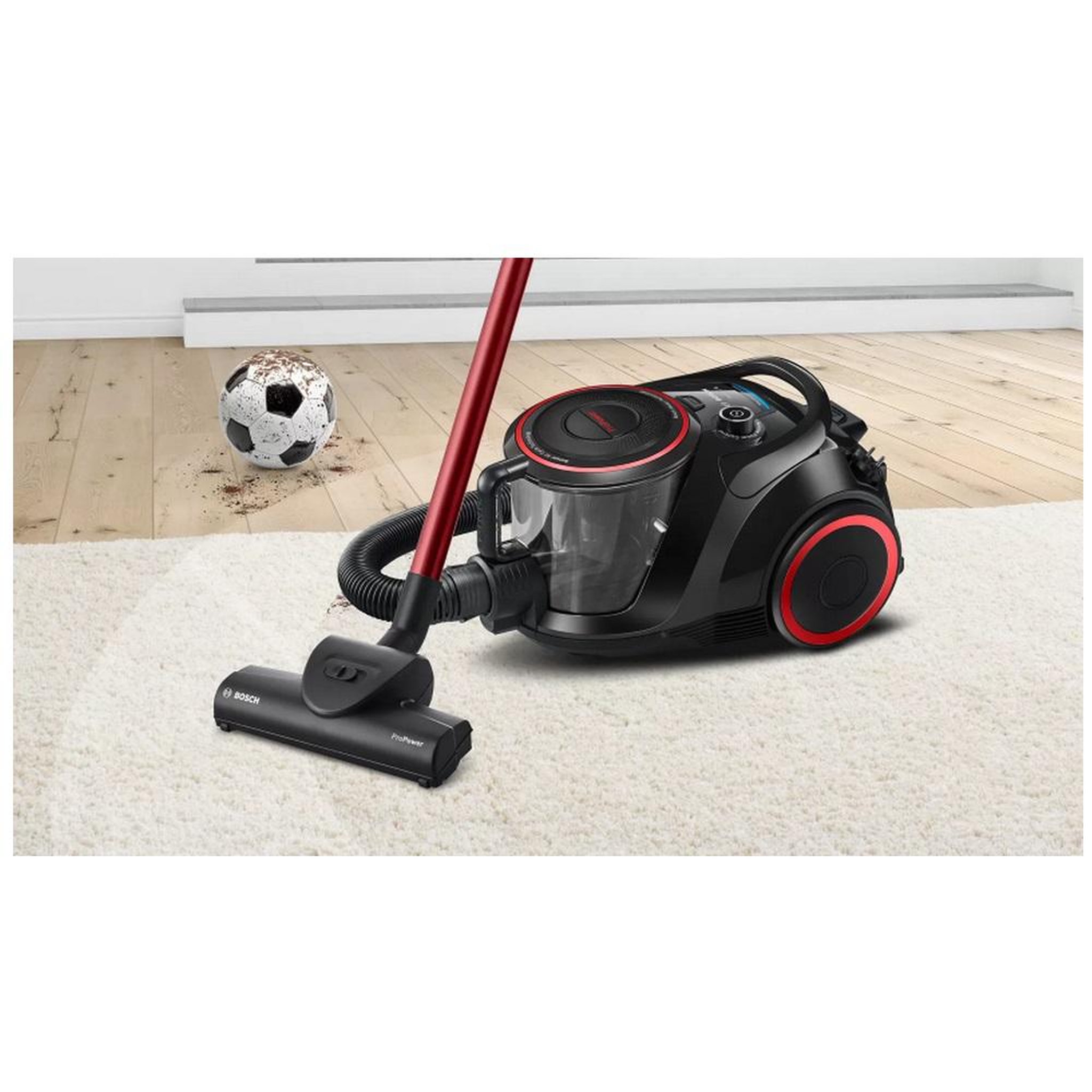 Voir la diapositive 4 : BOSCH Aspirateur sans sac 700w 72db noir - bgs41pow1