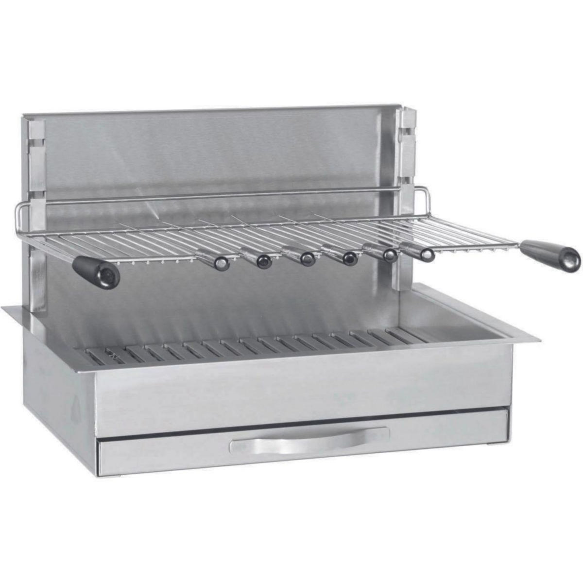 FORGE ADOUR Barbecue charbon 961.66 inox encastrable 57 cm