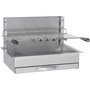 Voir la diapositive 1 : FORGE ADOUR Barbecue charbon 961.66 inox encastrable 57 cm