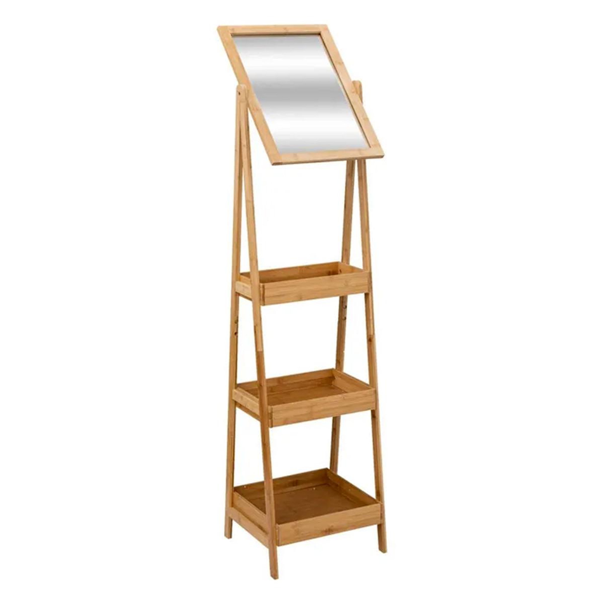 FIVE Étagère salle de bain & miroir  léa  160cm naturel