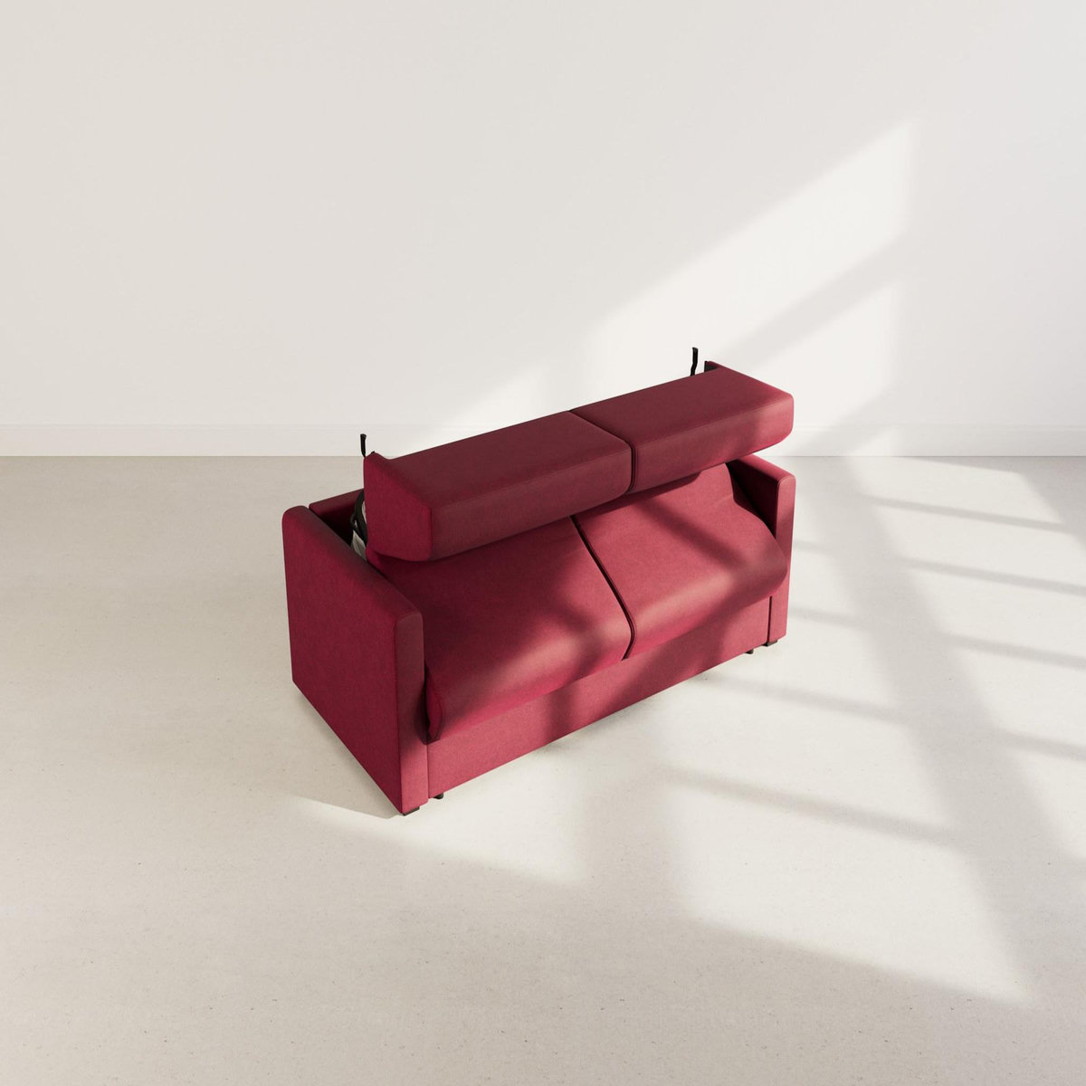 BEST MOBILIER Julia - canapé 3 places convertible express couchage quotidien 140 cm matelas 14 cm en tissu