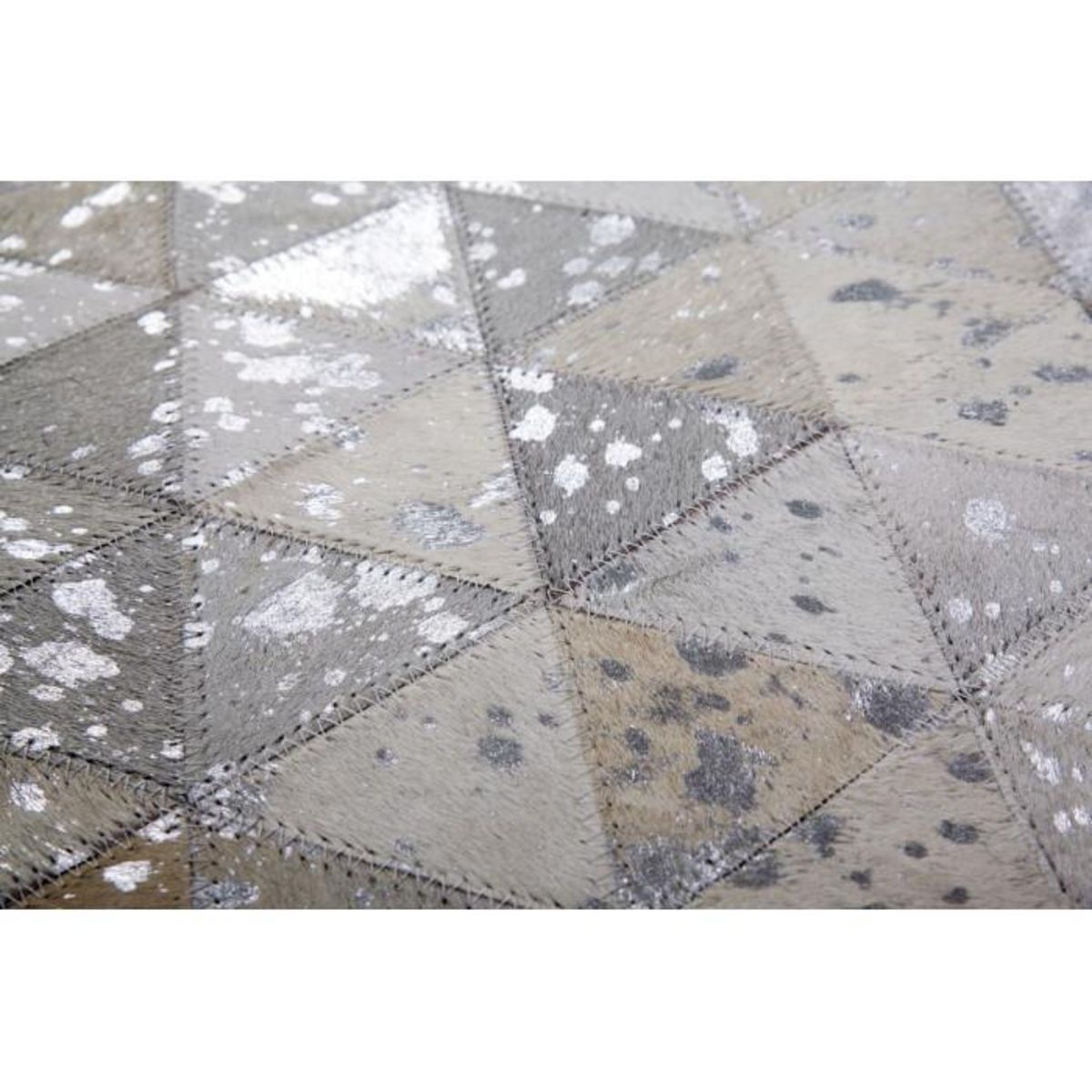 Paris Prix Tapis Patchwork Fait Main  Rocket  Gris & Argent