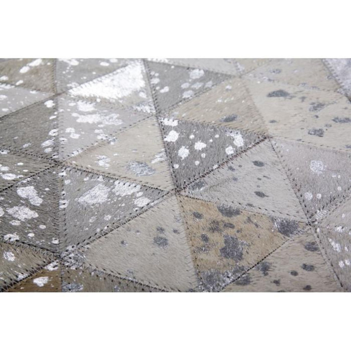 Paris Prix Tapis Patchwork Fait Main  Rocket  Gris & Argent