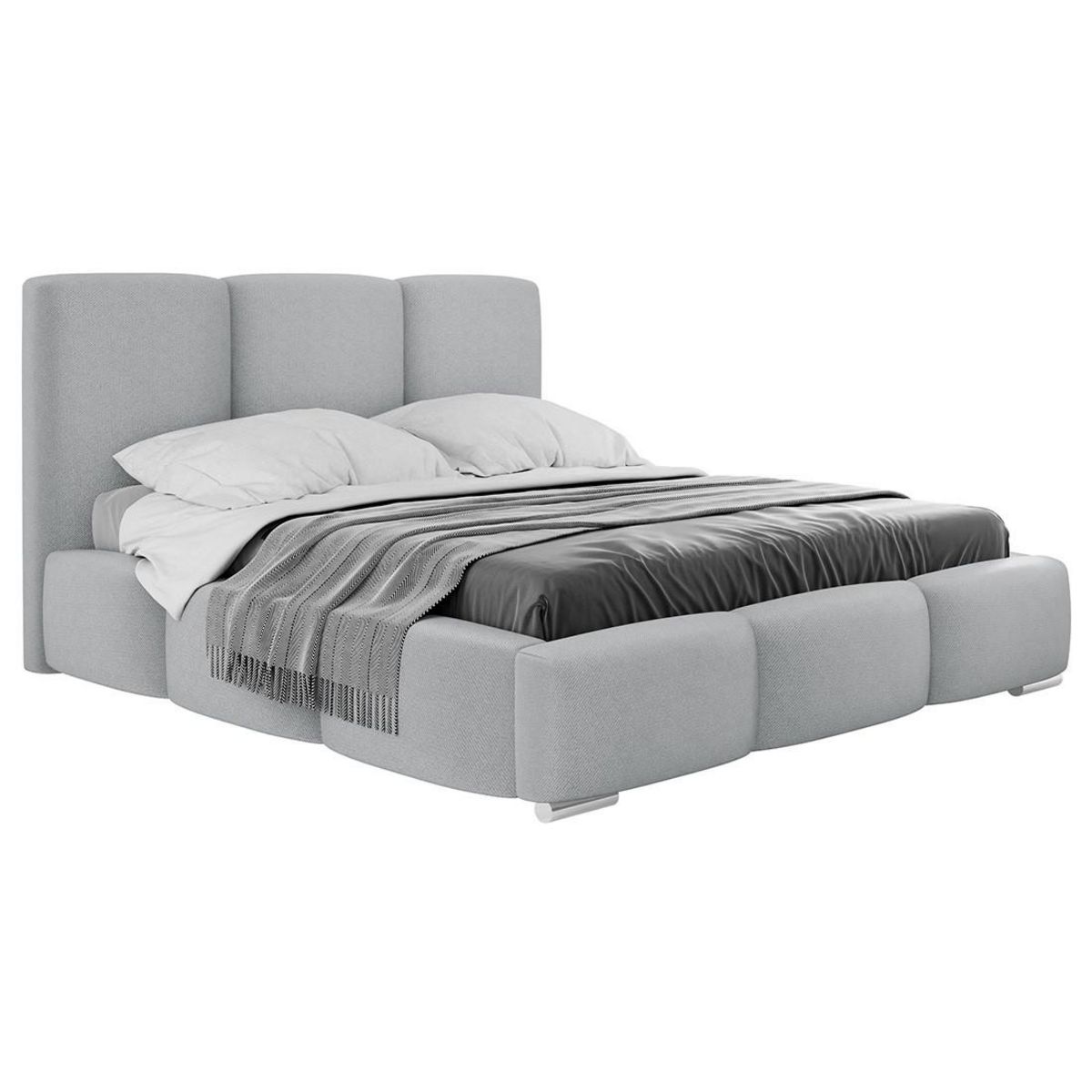 BEST MOBILIER Noa - lit coffre - 140x200 cm - en velours - sommier inclus