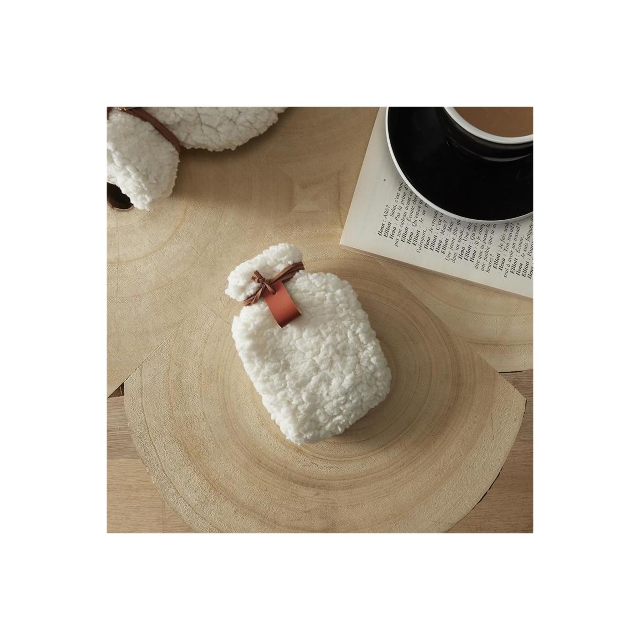 Voir la diapositive 2 : SENSLY Chaufferette réutilisable  sherpa  12cm blanc