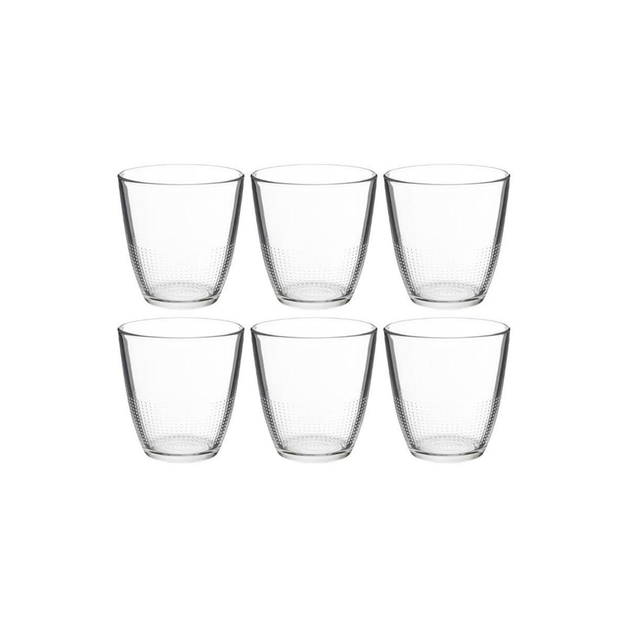 SECRET DE GOURMET Lot de 6 Verres Bas  Claudi'Eau  25cl Transparent