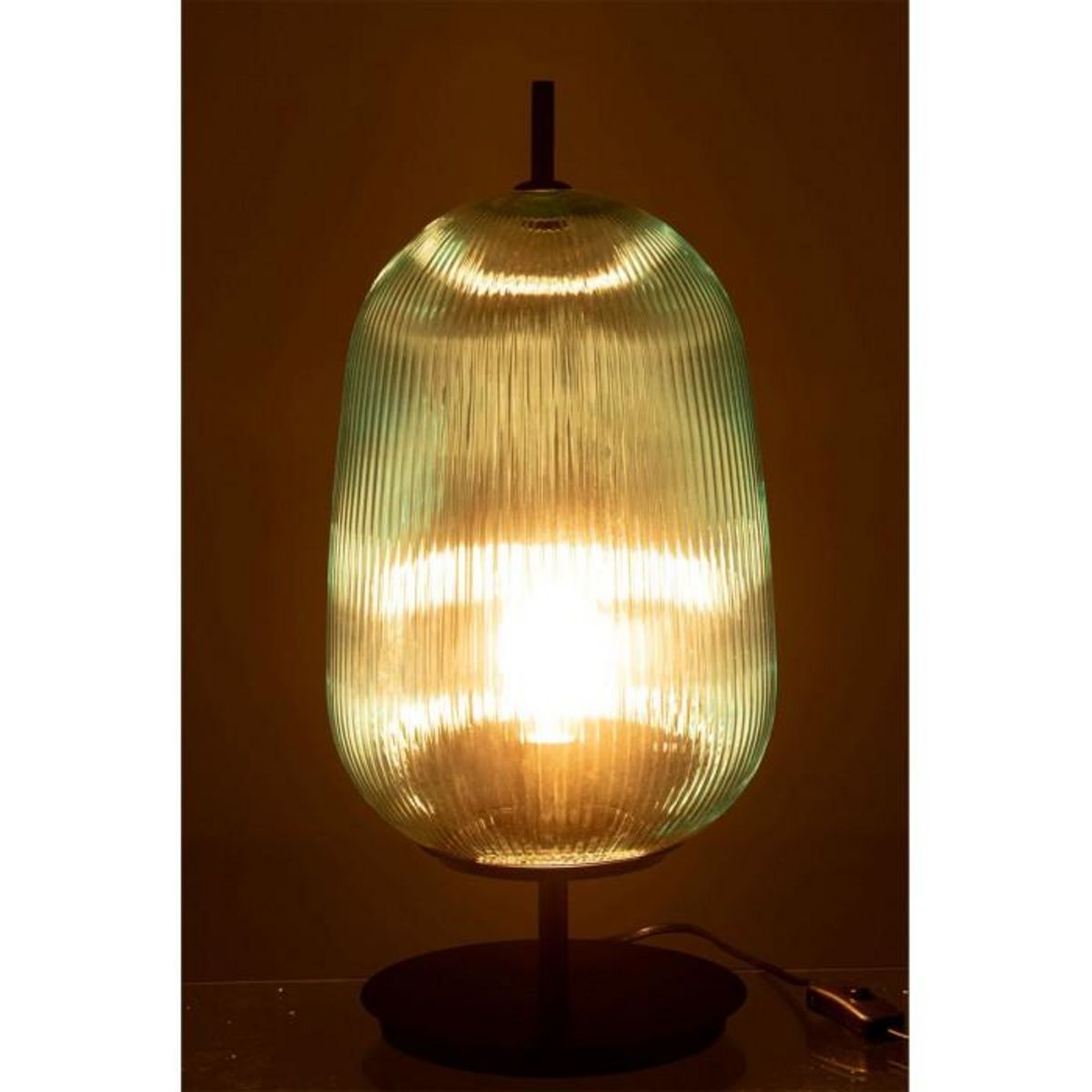 Paris Prix Lampe à Poser en Verre  Oasis II  45cm Bleu