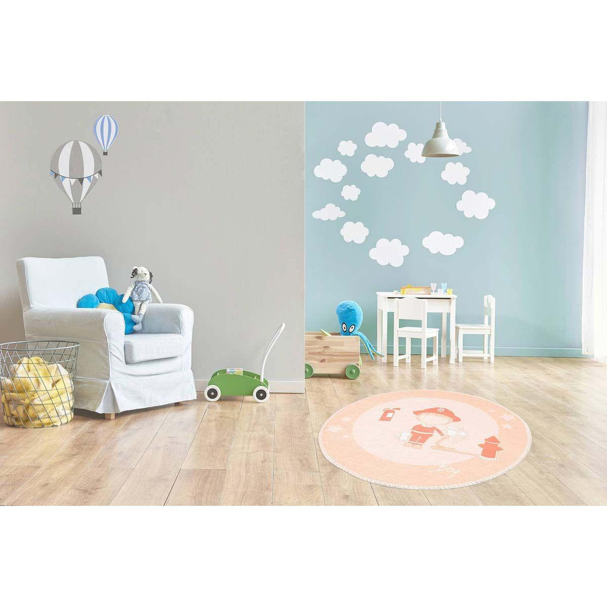 Voir la diapositive 6 : Paris Prix Tapis rond enfant imprimé  bambini  160cm orange