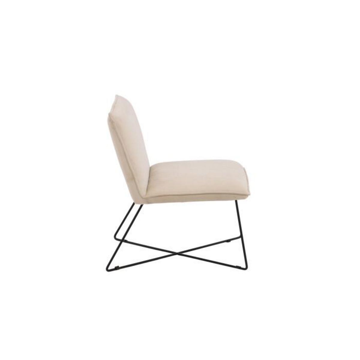 Paris Prix Fauteuil en Velours  X-Lounge  82cm Beige