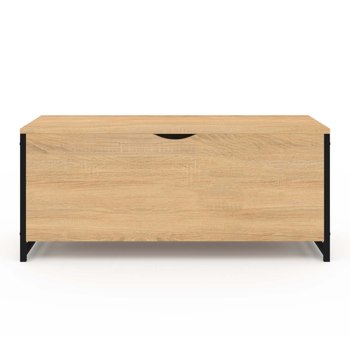 ID MARKET Banc coffre rangement sur pied 100 cm DETROIT design industriel