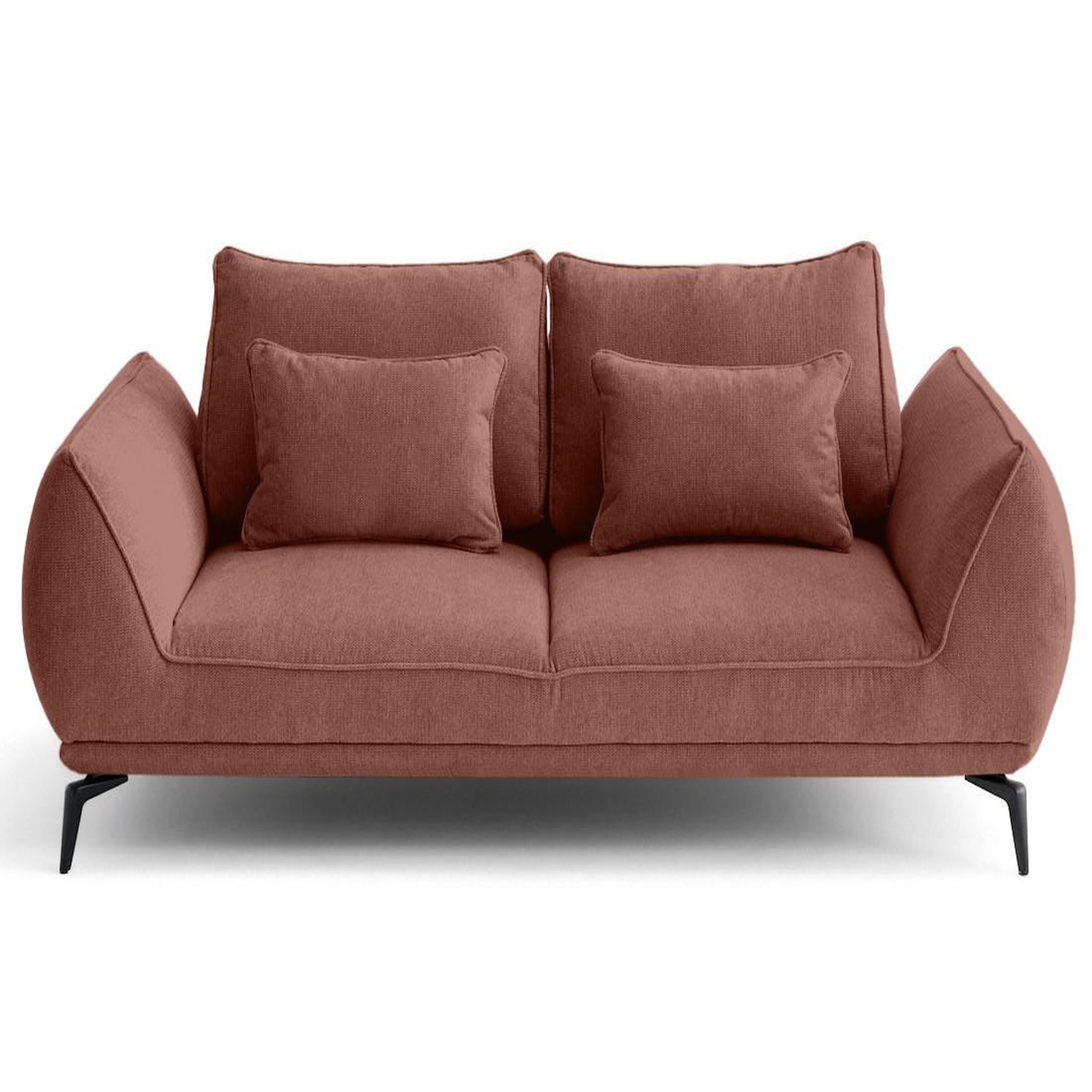 Voir la diapositive 1 : LISA DESIGN Arica - canapé droit 2 places en tissu texturé