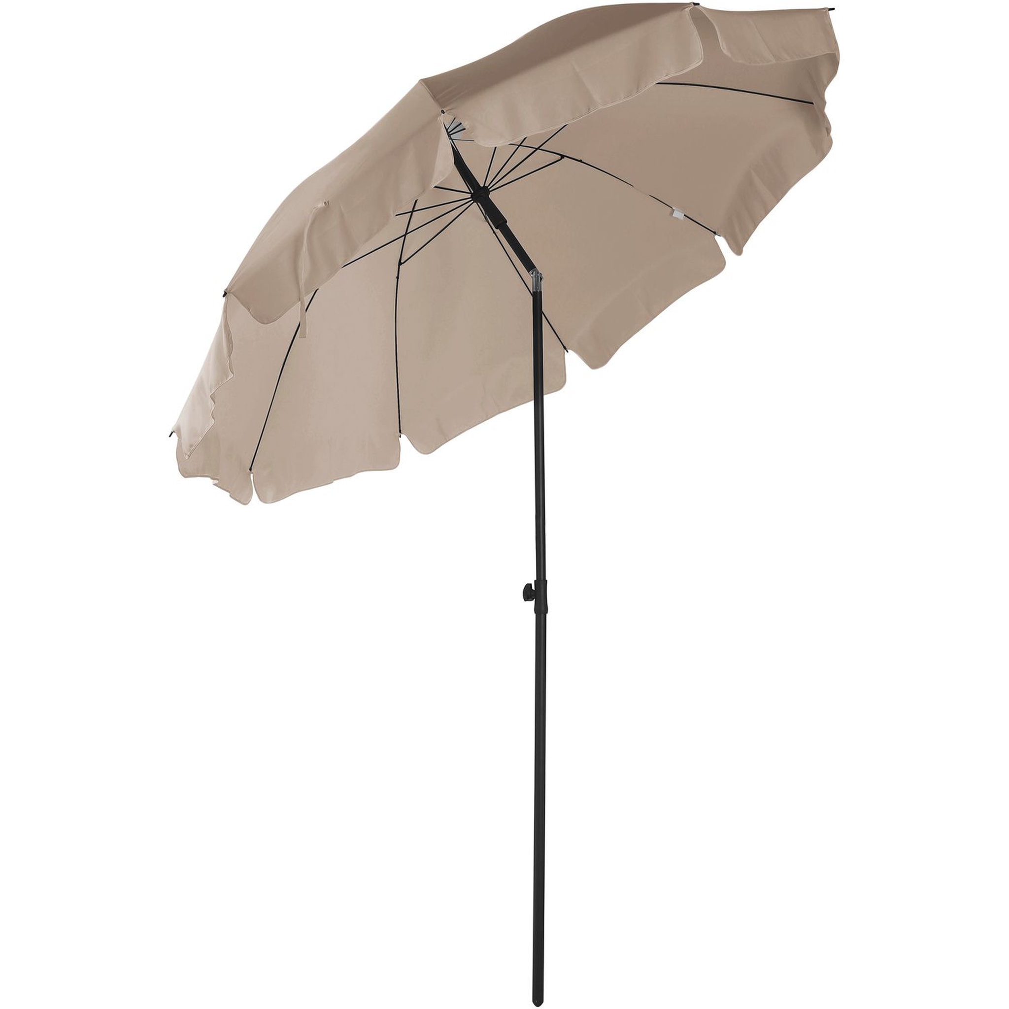Voir la diapositive 3 : FAVEX Parasol droit diam 2m taupe ELENA