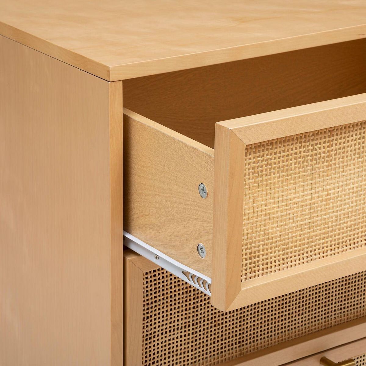 ATMOSPHERA Commode double 6 tiroirs en cannage RAYO - Beige