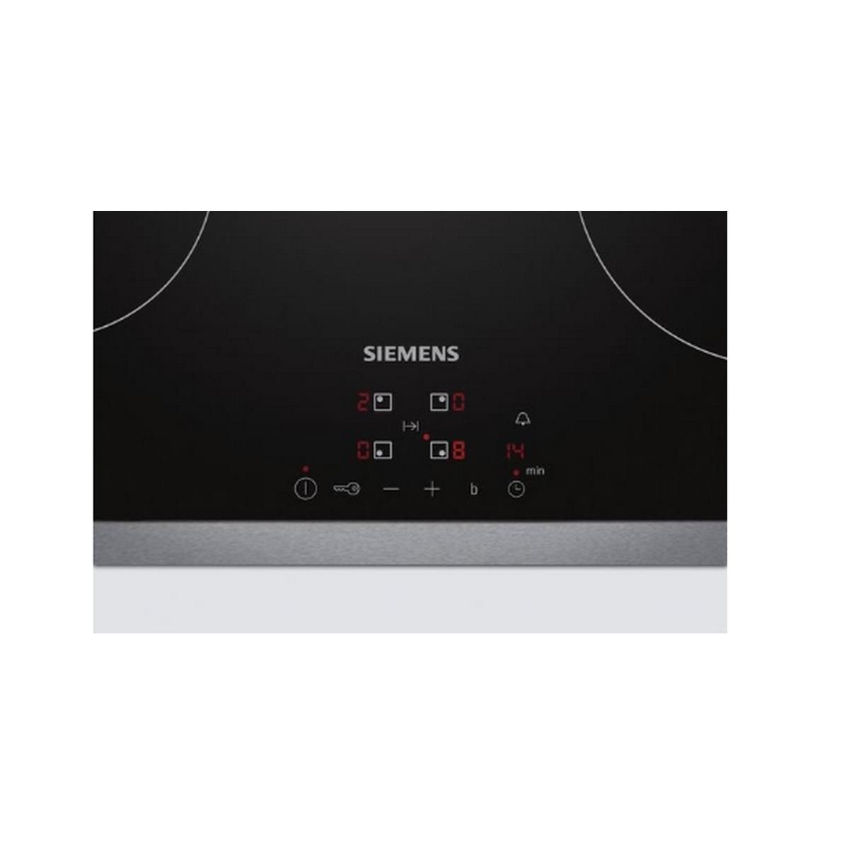 Siemens Table de cuisson aspirante induction 60cm 4 foyers 7400w noir - ED611BS16E