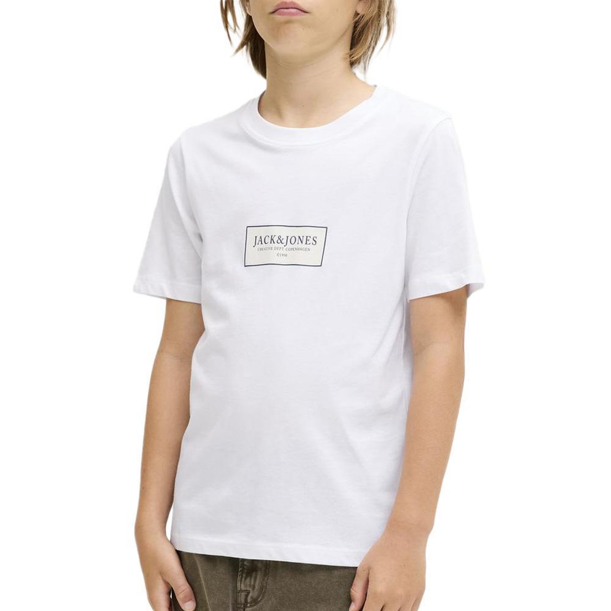 Jack & Jones T-Shirt Blanc Garçon Jack & Jones Greene. Coloris disponibles : Blanc